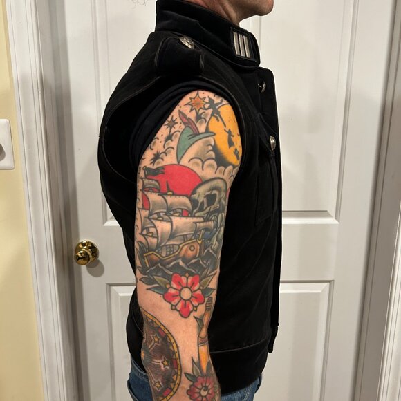 Shrine of Hollywood Black Royal Marine Vest Goth - Picture 6 of 6